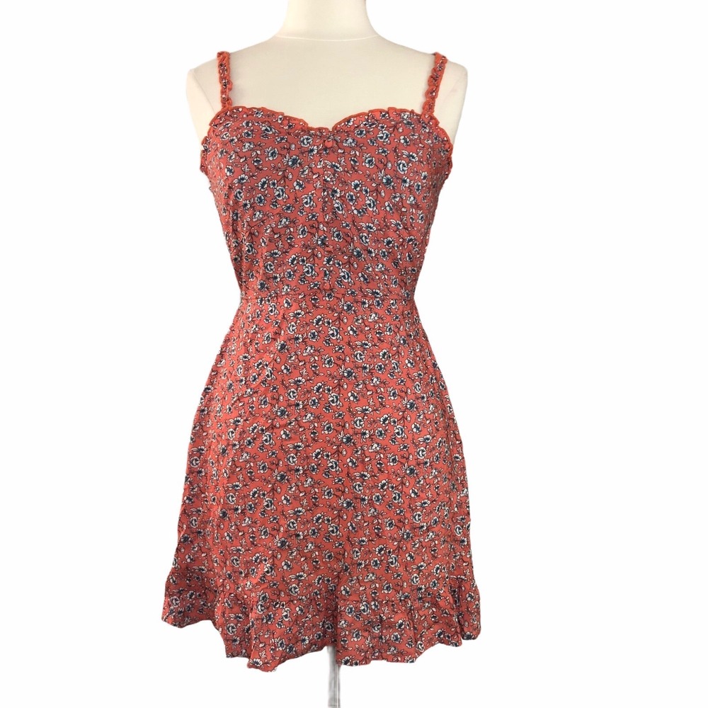 Band of Gypsies NEW Sz S Womens Strappy Boho Countrycore Ruffled Mini Dress